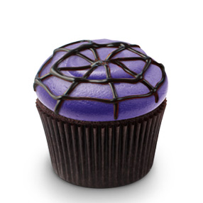 Chocolate Spider Web Cupcake