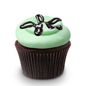 Chocolate Mint Fudge Cupcake